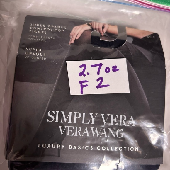 Simply vera vera Wang super opaque control top tights Luxury basics collection 1 - Picture 6 of 9
